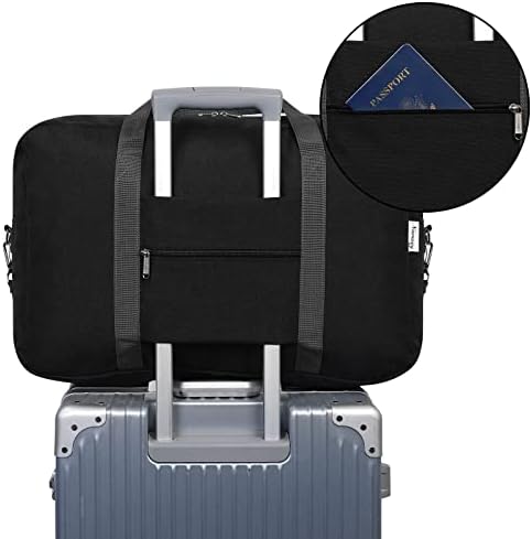 Narwey 18" Carry on Bag Underseat for Airplane Spirit Airlines Personal Item Travel Bag 18x14x8 Small Duffle Bag Duffel Bag Gym Weekender Overnight Bag with Wet Pocket for Women and Men (Black) - Image 5