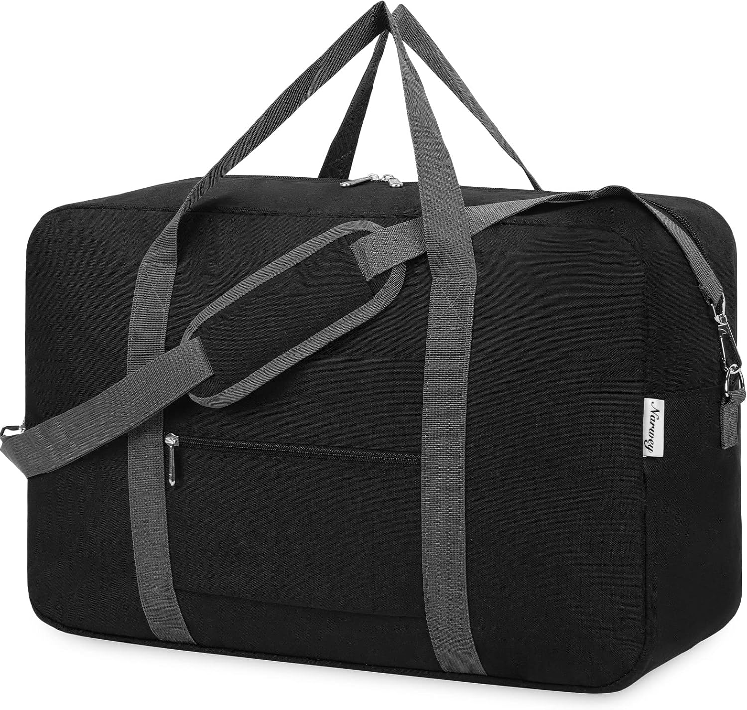 Narwey 18" Carry on Bag Underseat for Airplane Spirit Airlines Personal Item Travel Bag 18x14x8 Small Duffle Bag Duffel Bag Gym Weekender Overnight Bag with Wet Pocket for Women and Men (Black) - Image 9