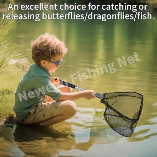 Neween Fishing Net, Foldable Collapsible Telescopic Fish Landing Net, Durable Nylon Material Mesh Landing Net for Easy Catching or Releasing for Trout - Image 4