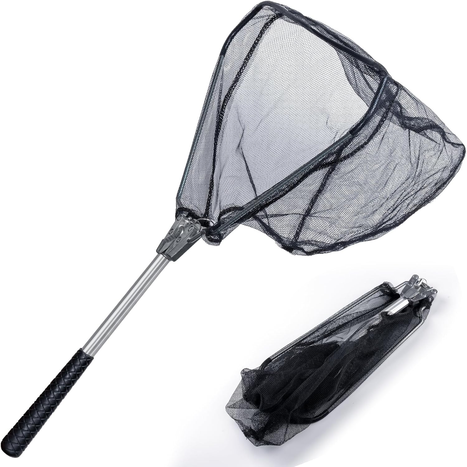 Neween Fishing Net, Foldable Collapsible Telescopic Fish Landing Net, Durable Nylon Material Mesh Landing Net for Easy Catching or Releasing for Trout - Image 9